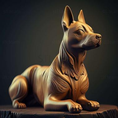 3D model Thai Ridgeback dog (STL)